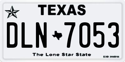 TX license plate DLN7053
