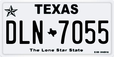 TX license plate DLN7055