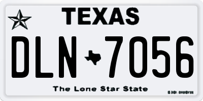 TX license plate DLN7056