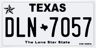 TX license plate DLN7057