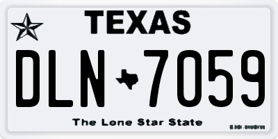 TX license plate DLN7059
