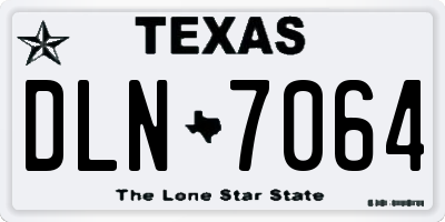 TX license plate DLN7064