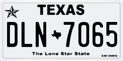 TX license plate DLN7065
