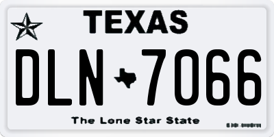 TX license plate DLN7066