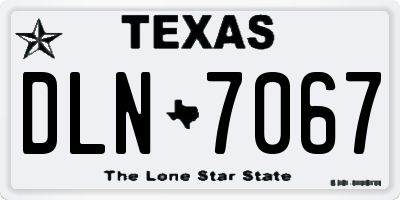 TX license plate DLN7067