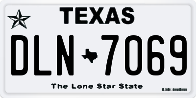 TX license plate DLN7069