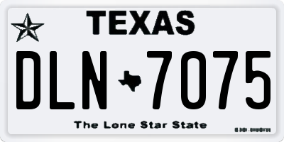 TX license plate DLN7075