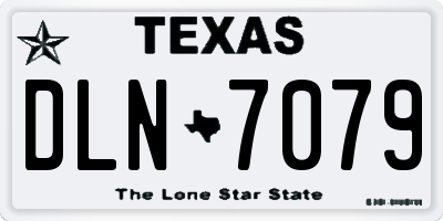 TX license plate DLN7079
