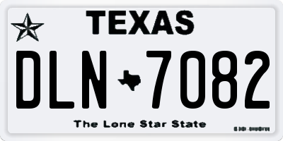 TX license plate DLN7082