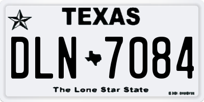 TX license plate DLN7084