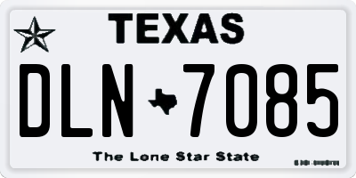 TX license plate DLN7085