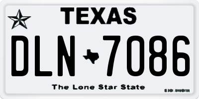 TX license plate DLN7086