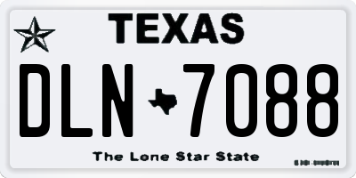 TX license plate DLN7088