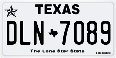 TX license plate DLN7089