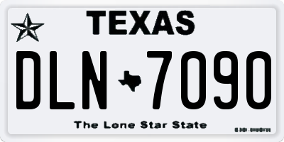 TX license plate DLN7090