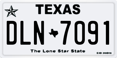 TX license plate DLN7091