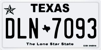 TX license plate DLN7093