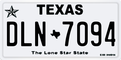 TX license plate DLN7094