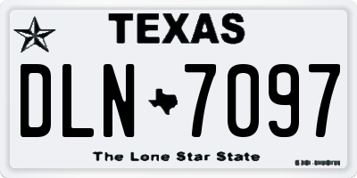 TX license plate DLN7097