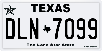 TX license plate DLN7099