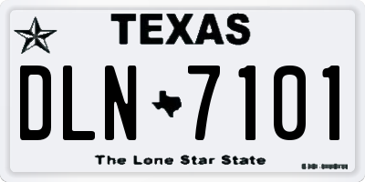 TX license plate DLN7101