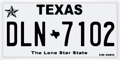 TX license plate DLN7102