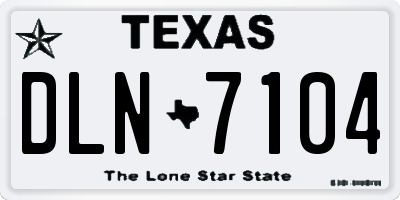 TX license plate DLN7104