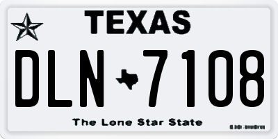 TX license plate DLN7108
