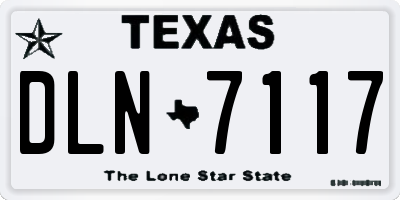 TX license plate DLN7117