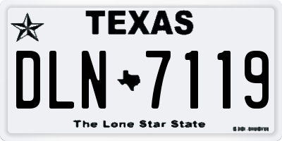 TX license plate DLN7119