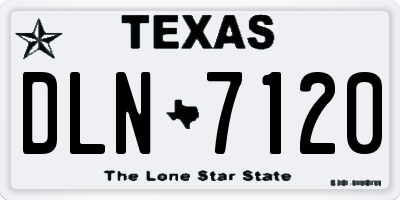 TX license plate DLN7120