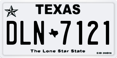 TX license plate DLN7121
