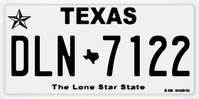 TX license plate DLN7122