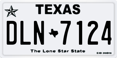 TX license plate DLN7124
