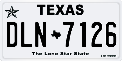 TX license plate DLN7126