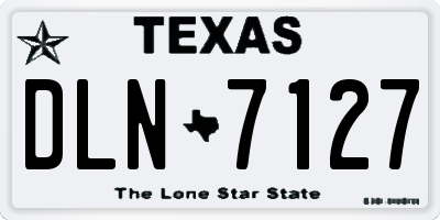 TX license plate DLN7127