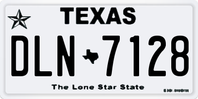 TX license plate DLN7128