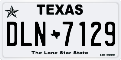 TX license plate DLN7129