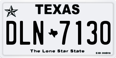 TX license plate DLN7130