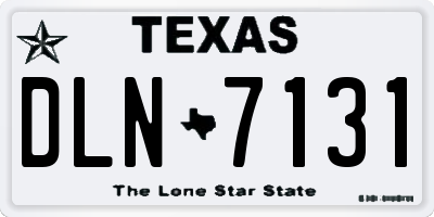 TX license plate DLN7131