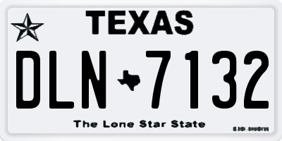 TX license plate DLN7132