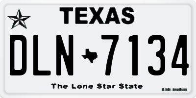 TX license plate DLN7134