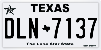 TX license plate DLN7137