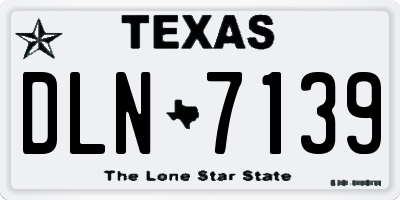 TX license plate DLN7139
