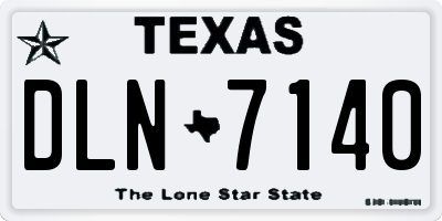 TX license plate DLN7140