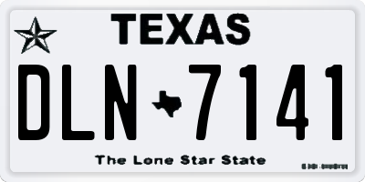 TX license plate DLN7141