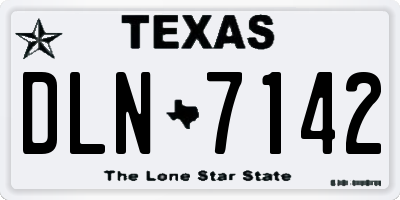 TX license plate DLN7142