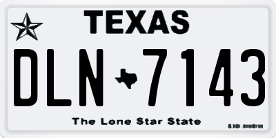TX license plate DLN7143