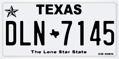 TX license plate DLN7145