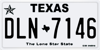 TX license plate DLN7146